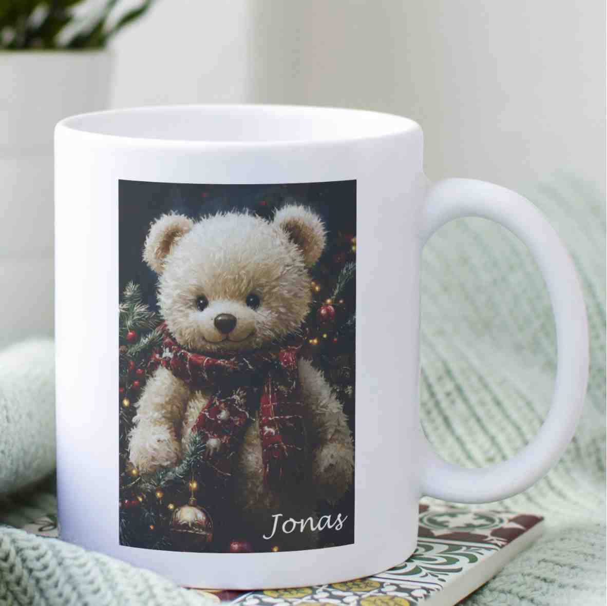 Personalisierte Tasse Weihnachten Villa Schwein