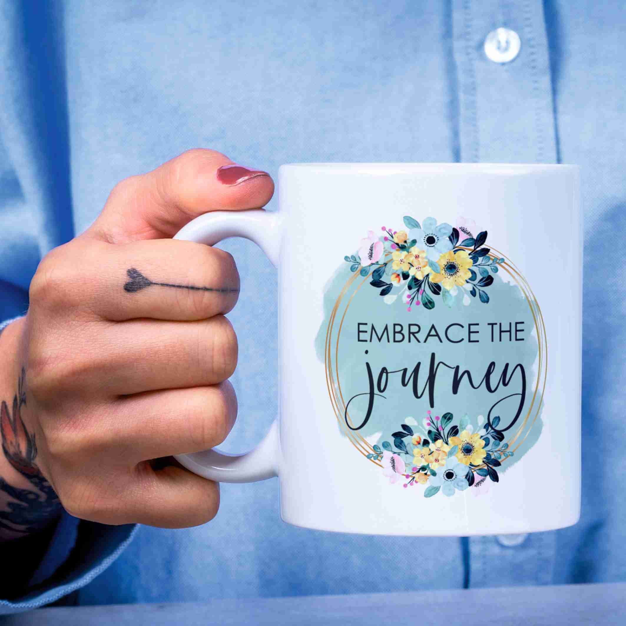 Motivations-Tasse embrace your journey Villa-Schwein 