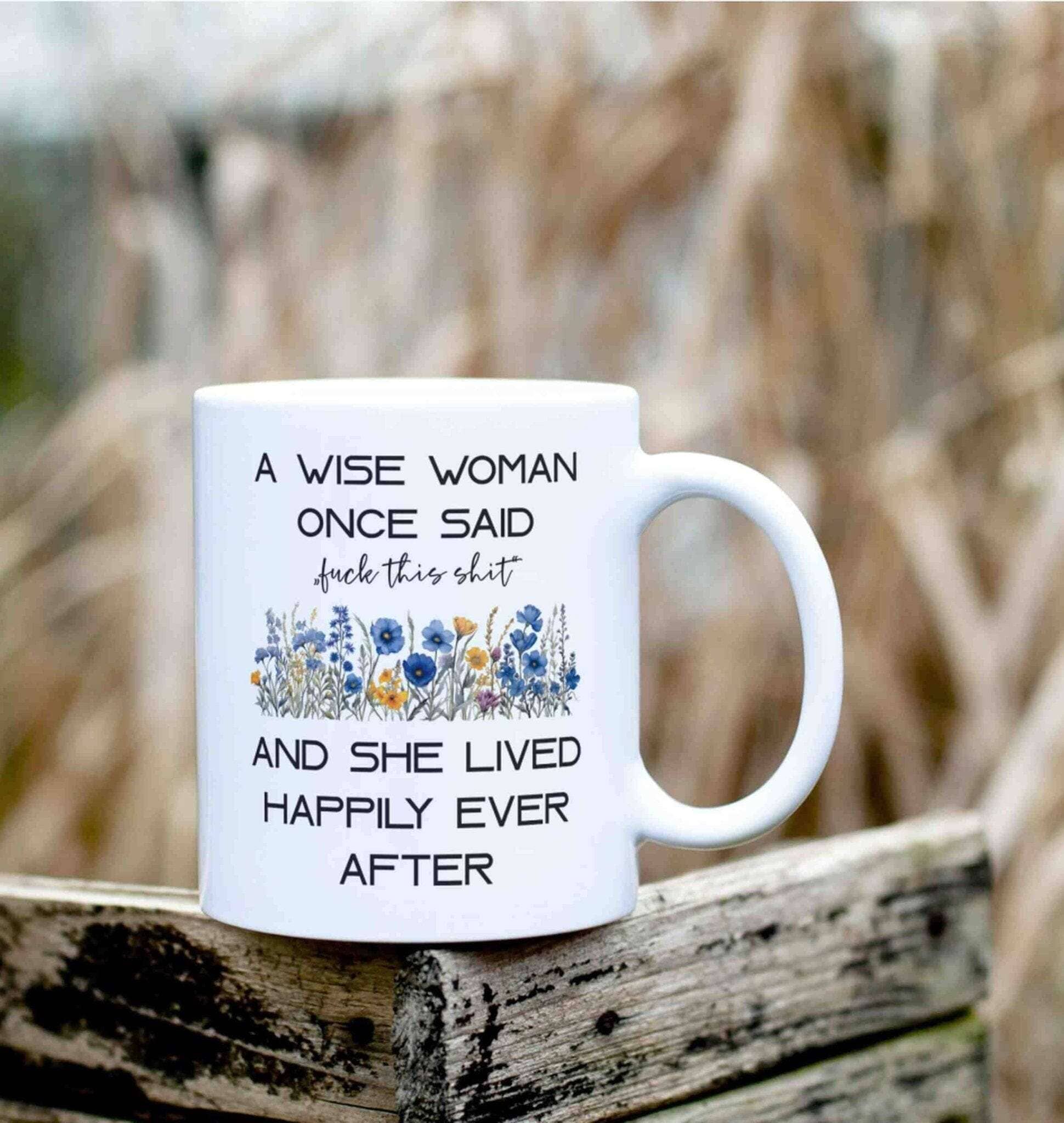 Motivations-Tasse Wise Woman Rhein-Druck 