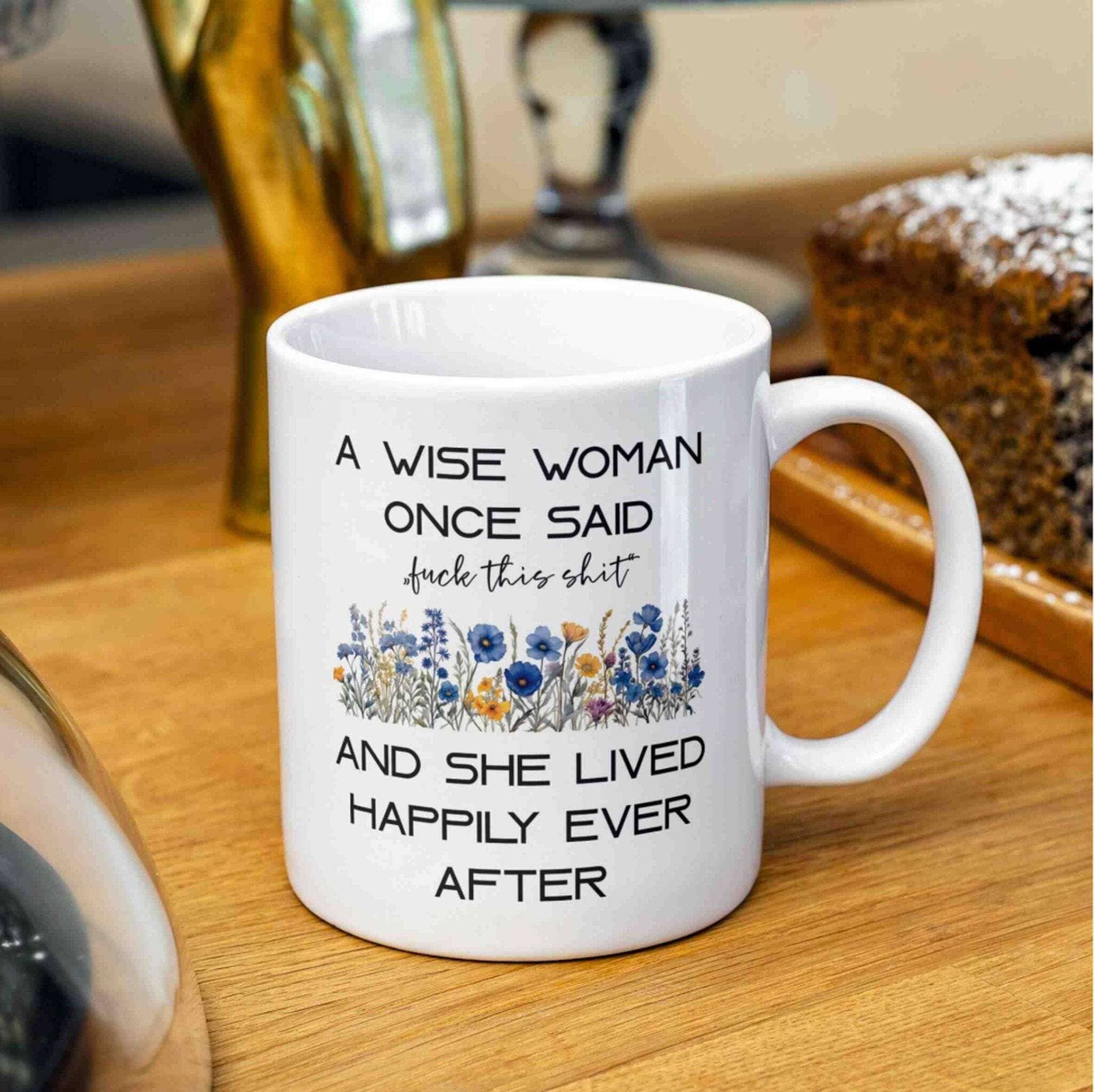 Motivations-Tasse Wise Woman Rhein-Druck 