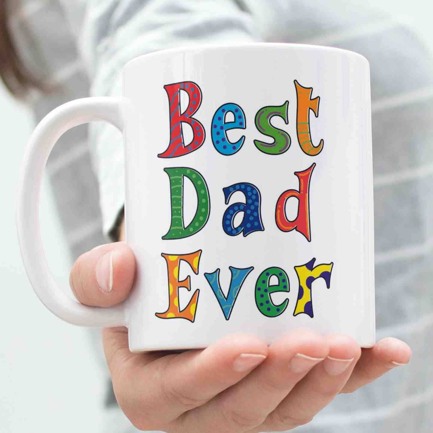 personalisierte Tasse Best Dad Ever Rhein-Druck 