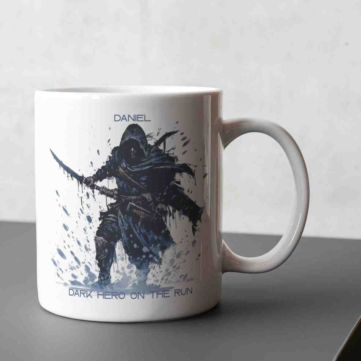 personalisierte Tasse Dark Hero-Grafik Villa-Schwein 