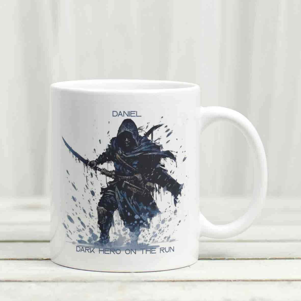 personalisierte Tasse Dark Hero-Grafik Villa-Schwein 