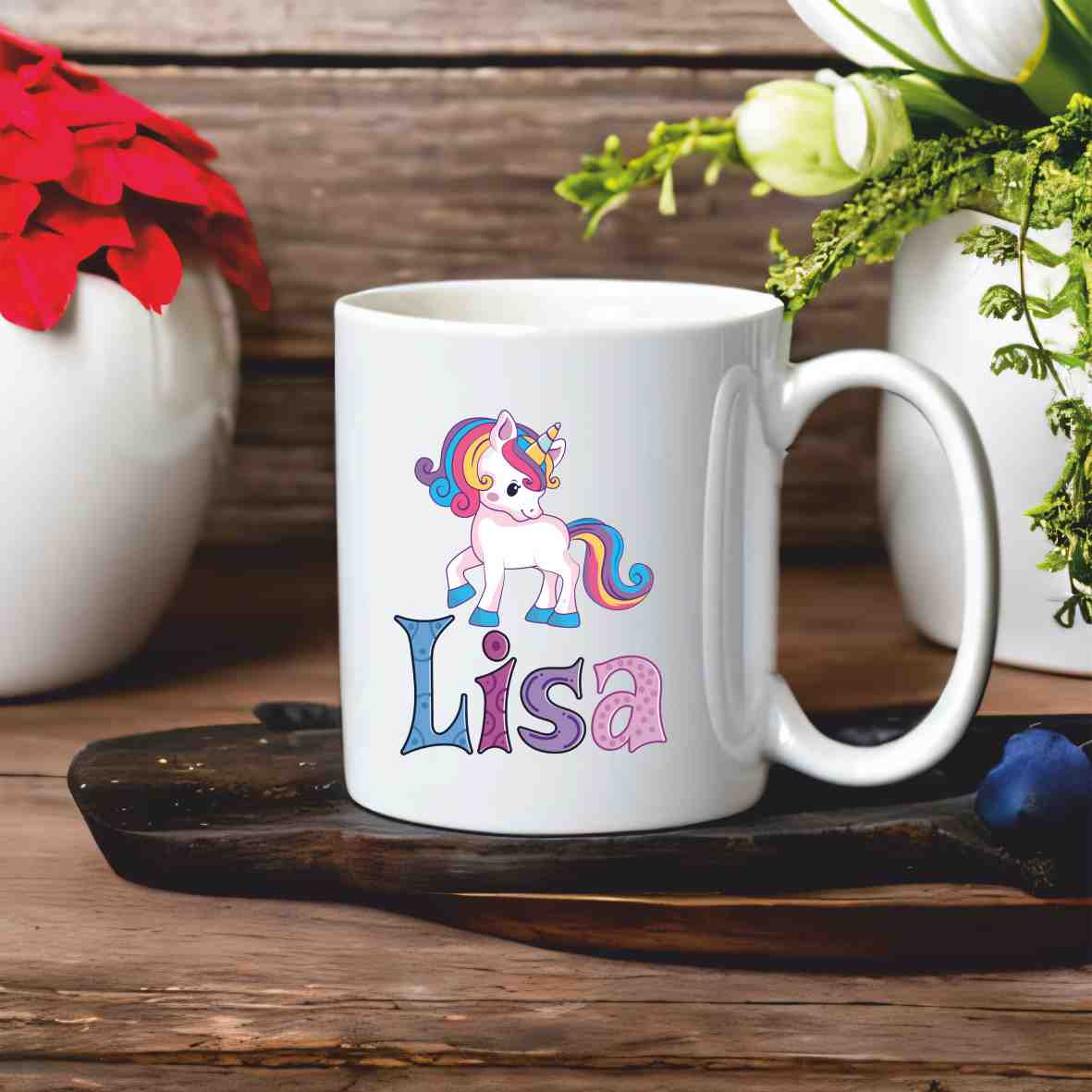 personalisierte Tasse Einhorn (2) Villa-Schwein 