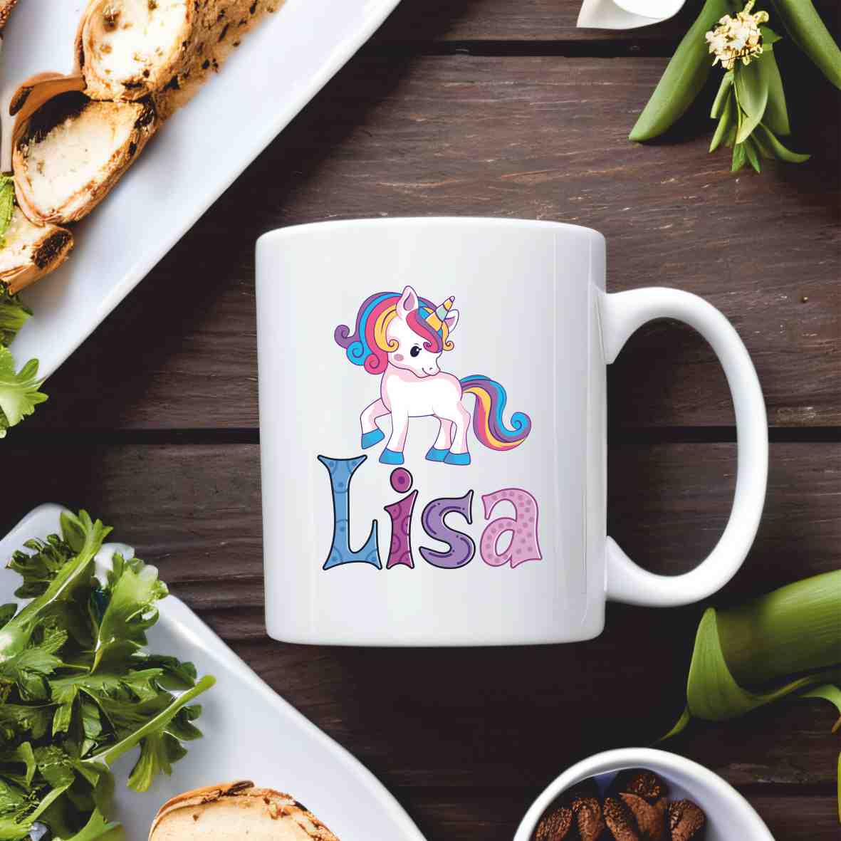 personalisierte Tasse Einhorn (2) Villa-Schwein 