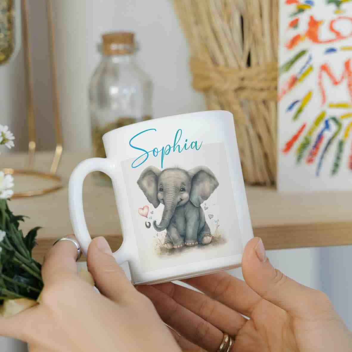 personalisierte Tasse Elefant Villa-Schwein 