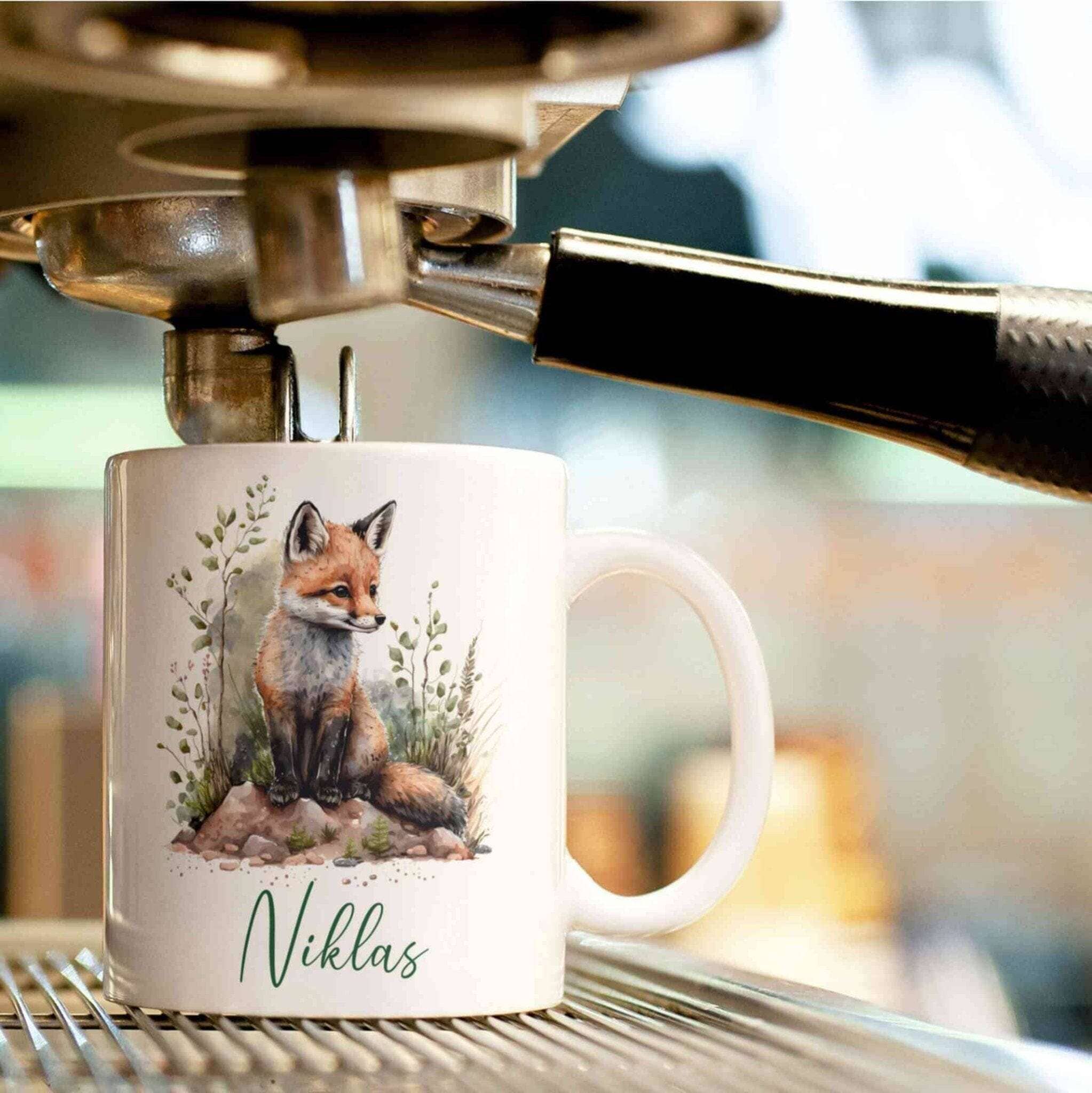 personalisierte Tasse Fuchs Villa-Schwein 