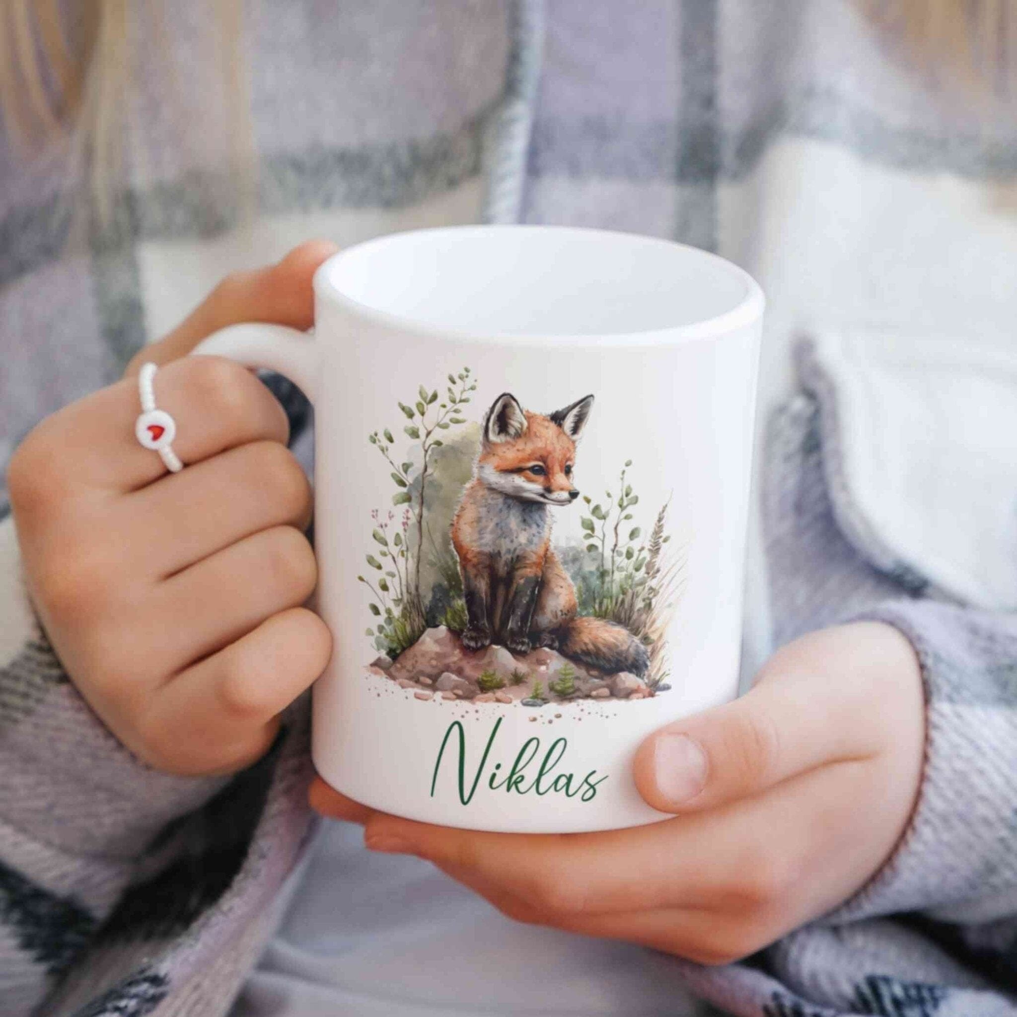 personalisierte Tasse Fuchs Villa-Schwein 