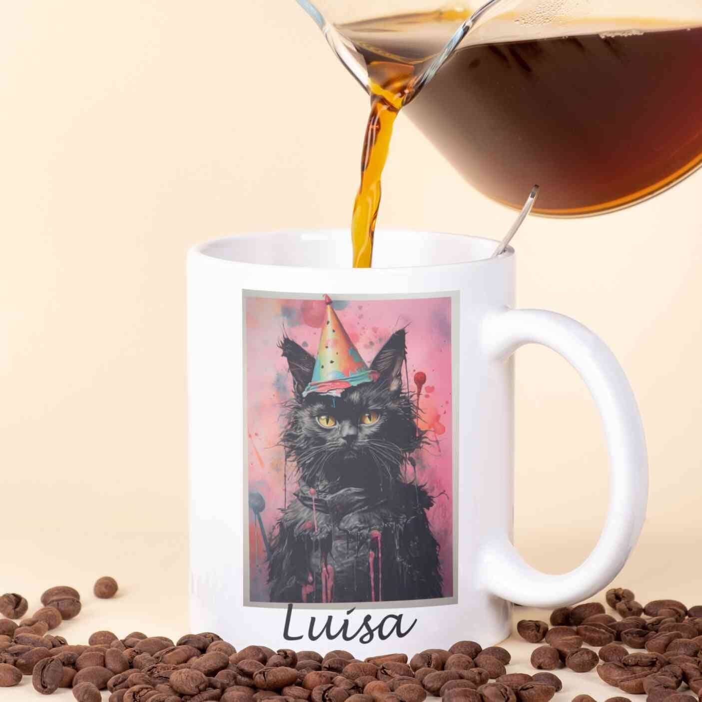 personalisierte Tasse grumpy Cat Villa-Schwein 