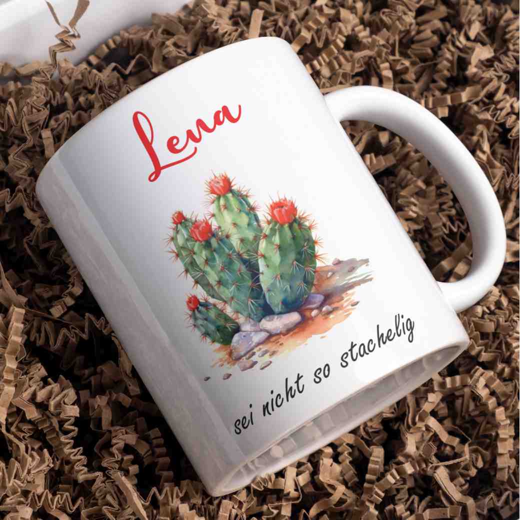personalisierte Tasse Kaktus (3) Villa-Schwein 