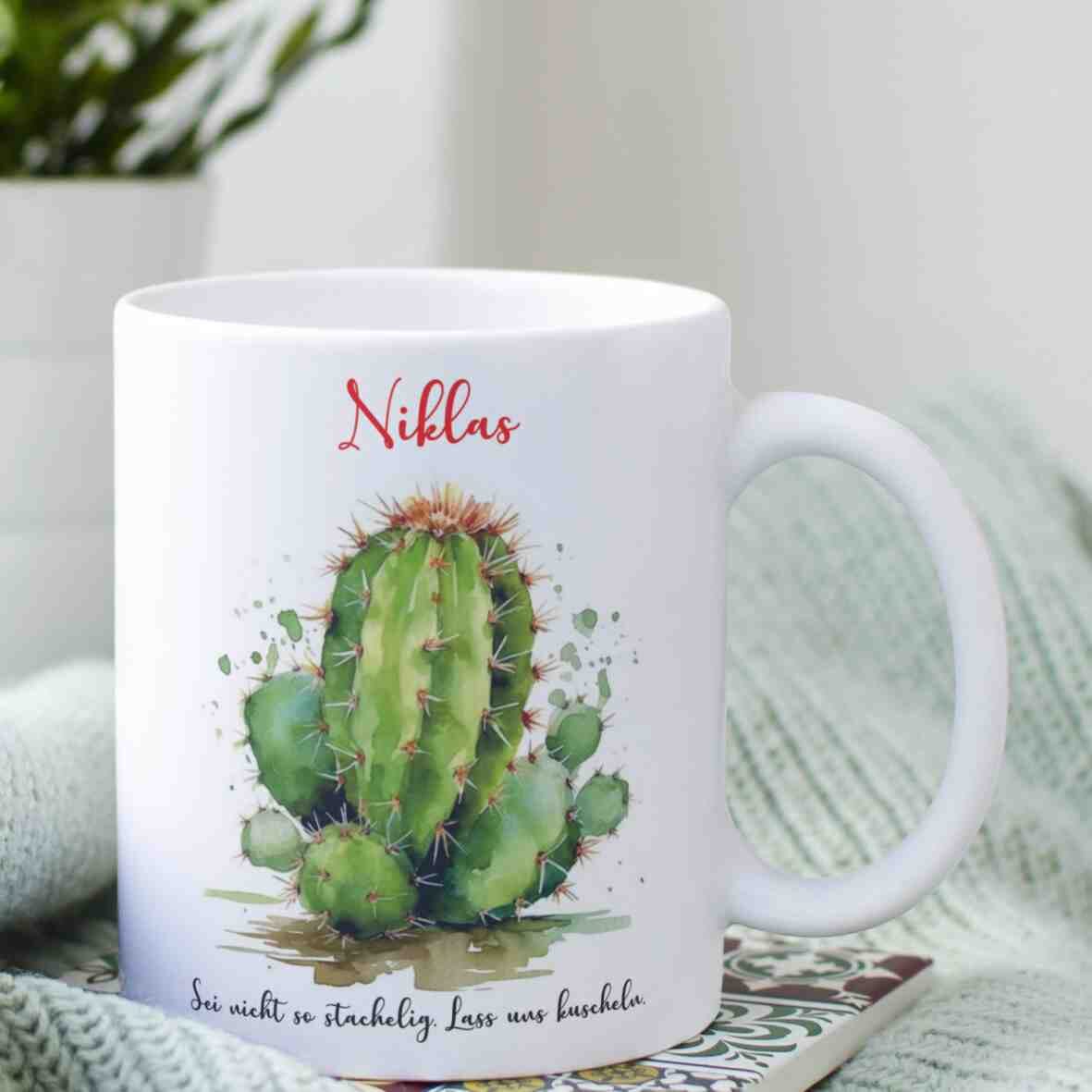 personalisierte Tasse Kaktus (4) Villa-Schwein 