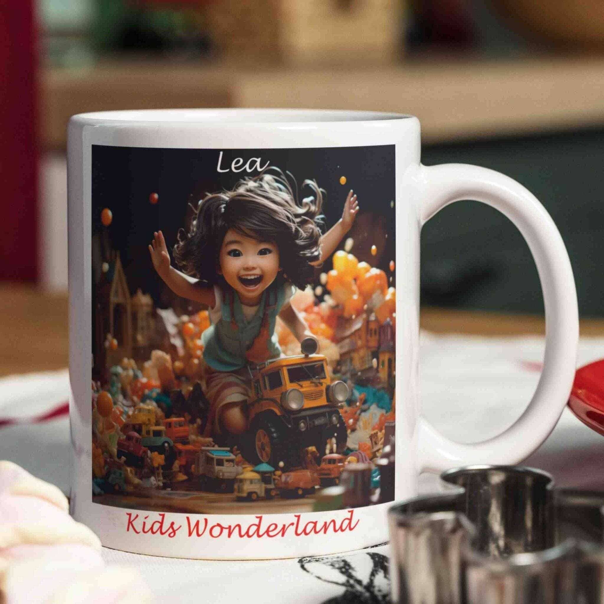 personalisierte Tasse Kids-Wonderland Villa-Schwein 