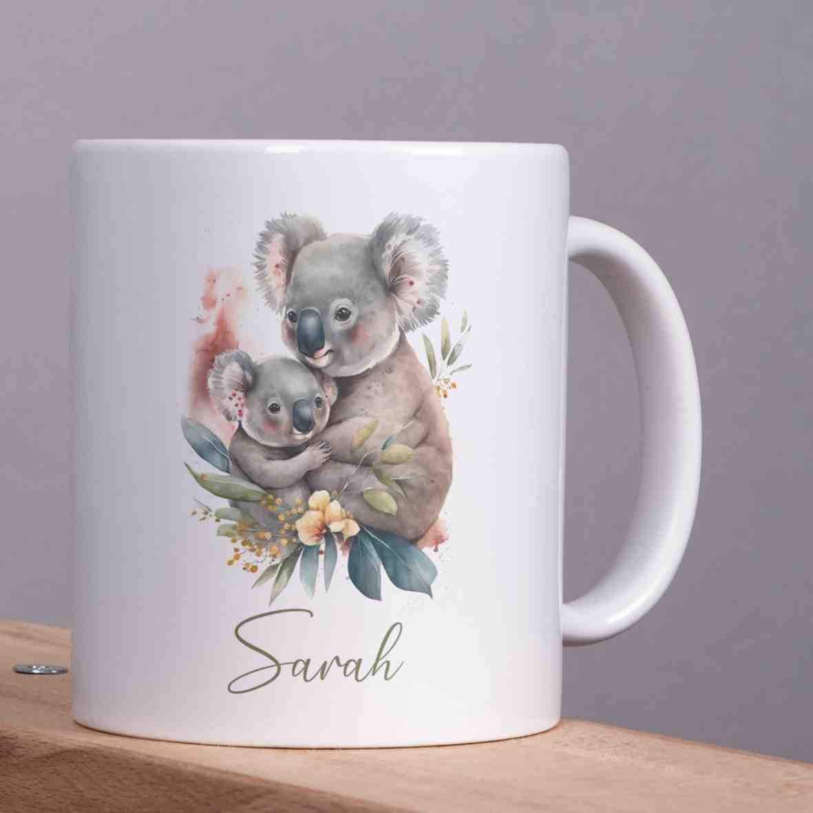 personalisierte Tasse Koala mit Baby Villa-Schwein 