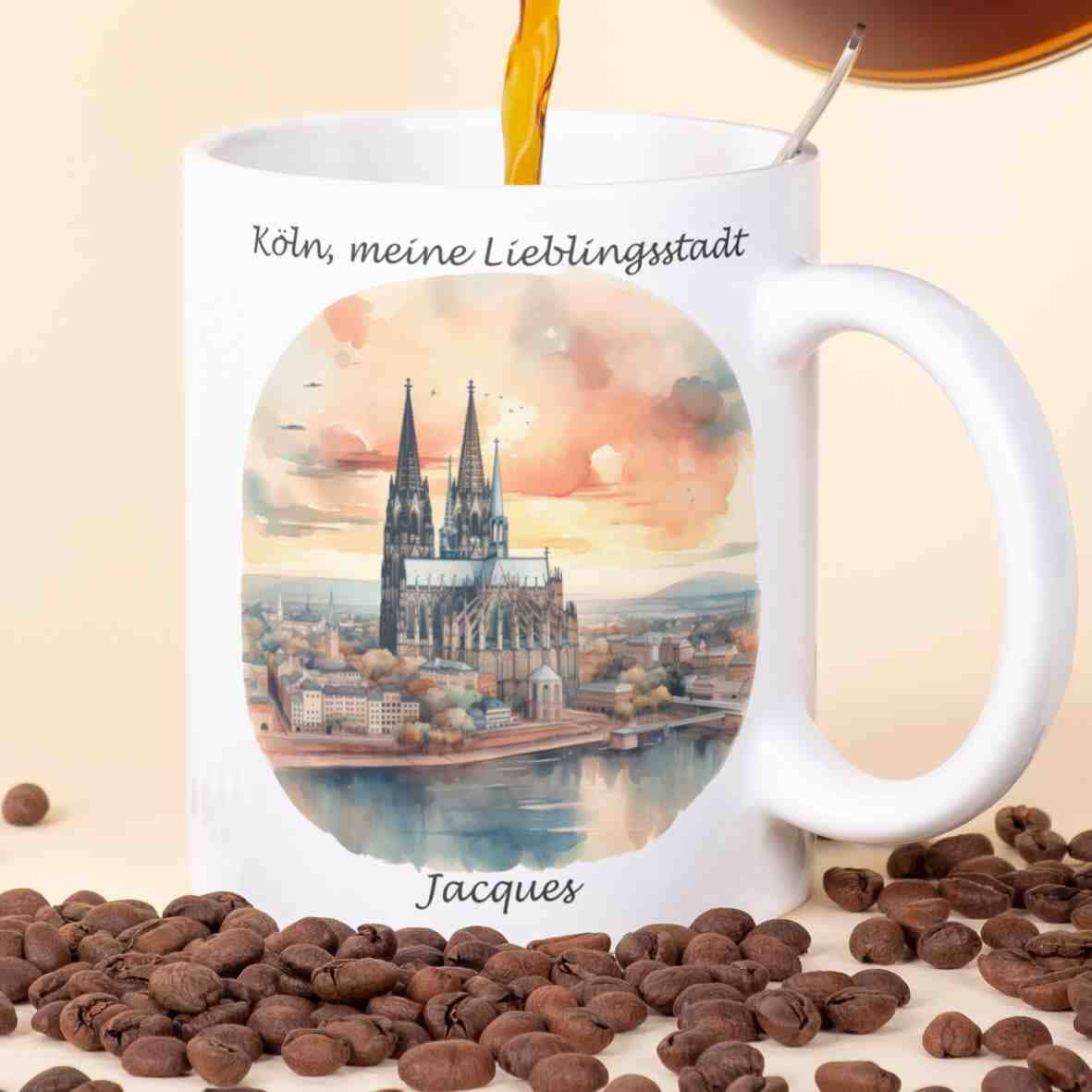 personalisierte Tasse Köln - meine Lieblingsstadt Villa-Schwein 