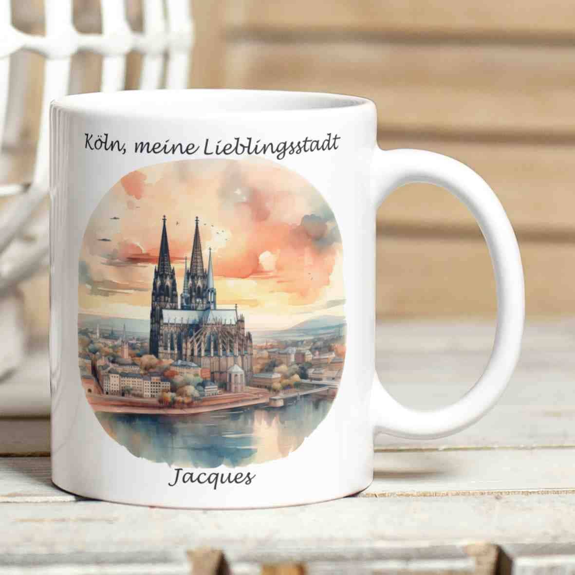 personalisierte Tasse Köln - meine Lieblingsstadt Villa-Schwein 