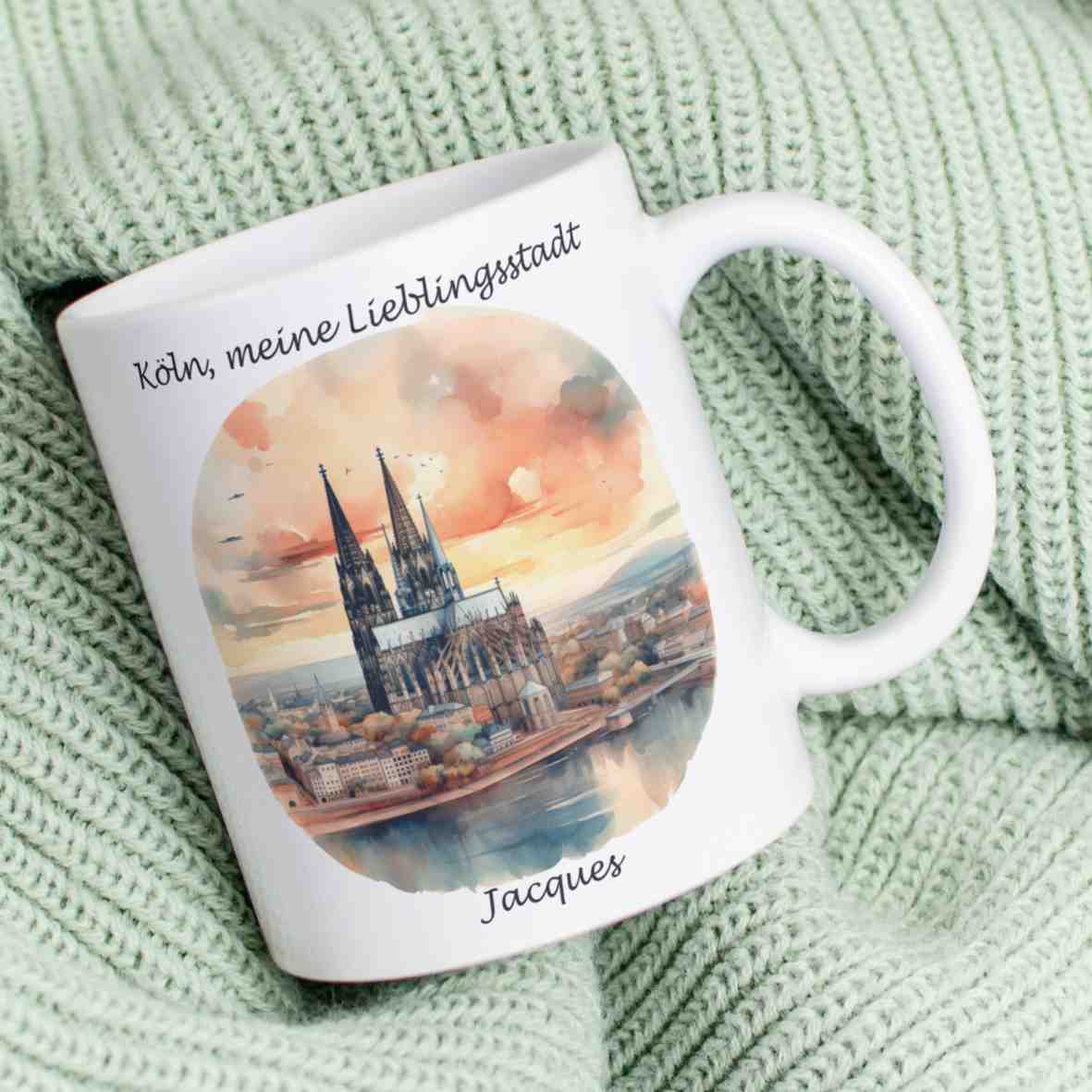 personalisierte Tasse Köln - meine Lieblingsstadt Villa-Schwein 