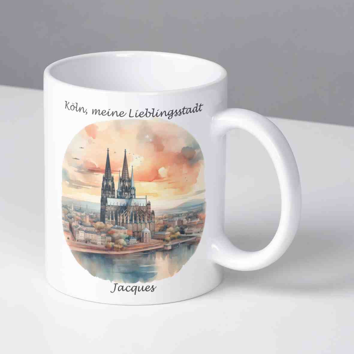 personalisierte Tasse Köln - meine Lieblingsstadt Villa-Schwein 