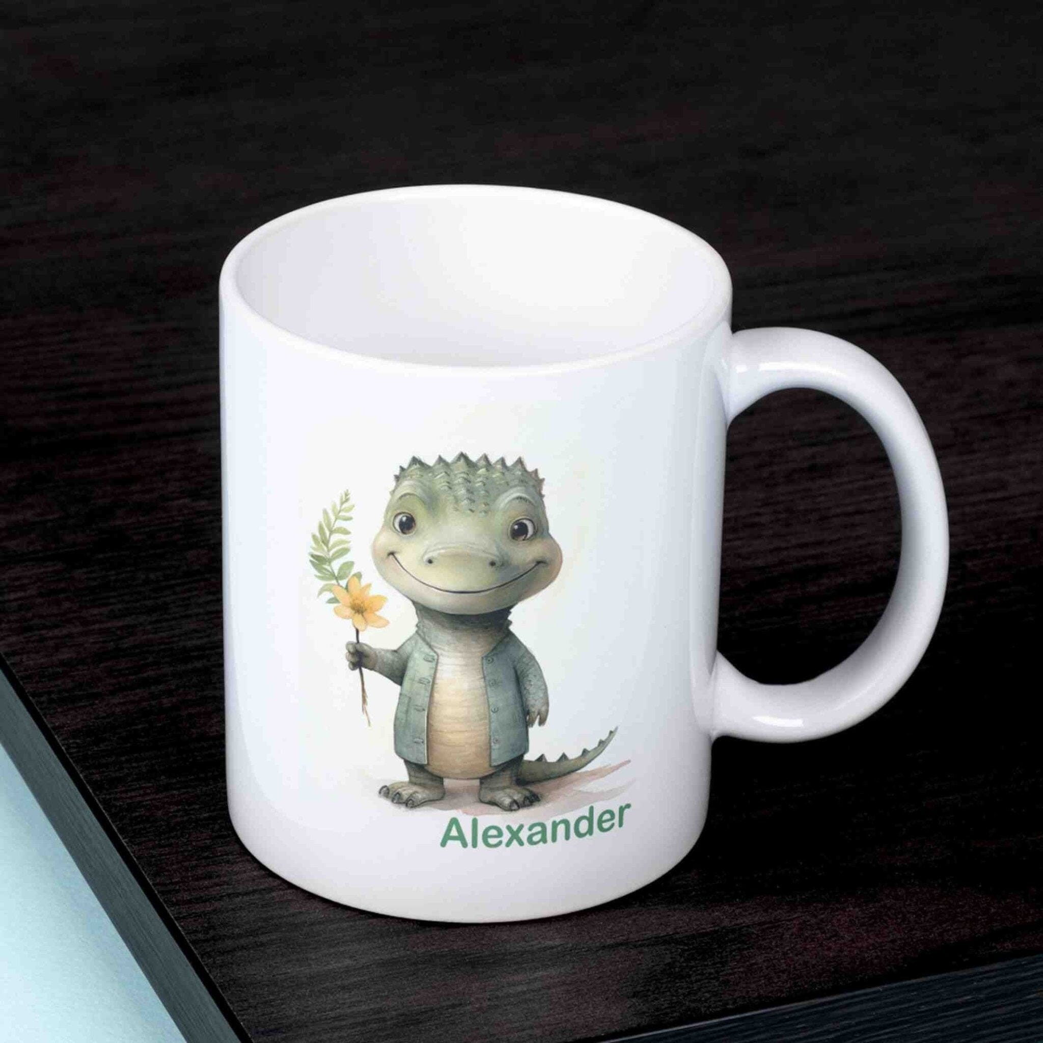 personalisierte Tasse Krokodil Villa-Schwein 