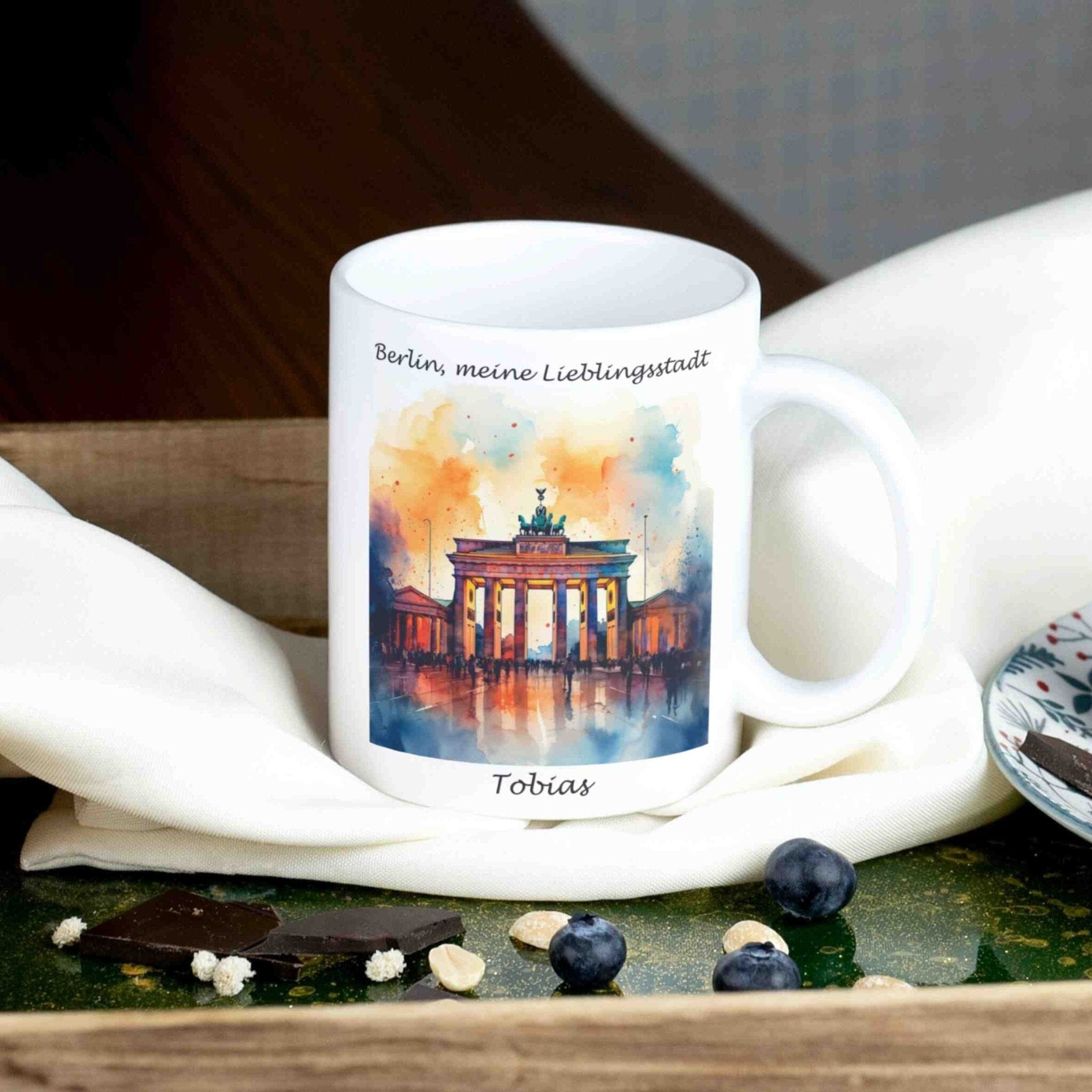 personalisierte Tasse Lieblingsstadt Berlin Villa-Schwein 