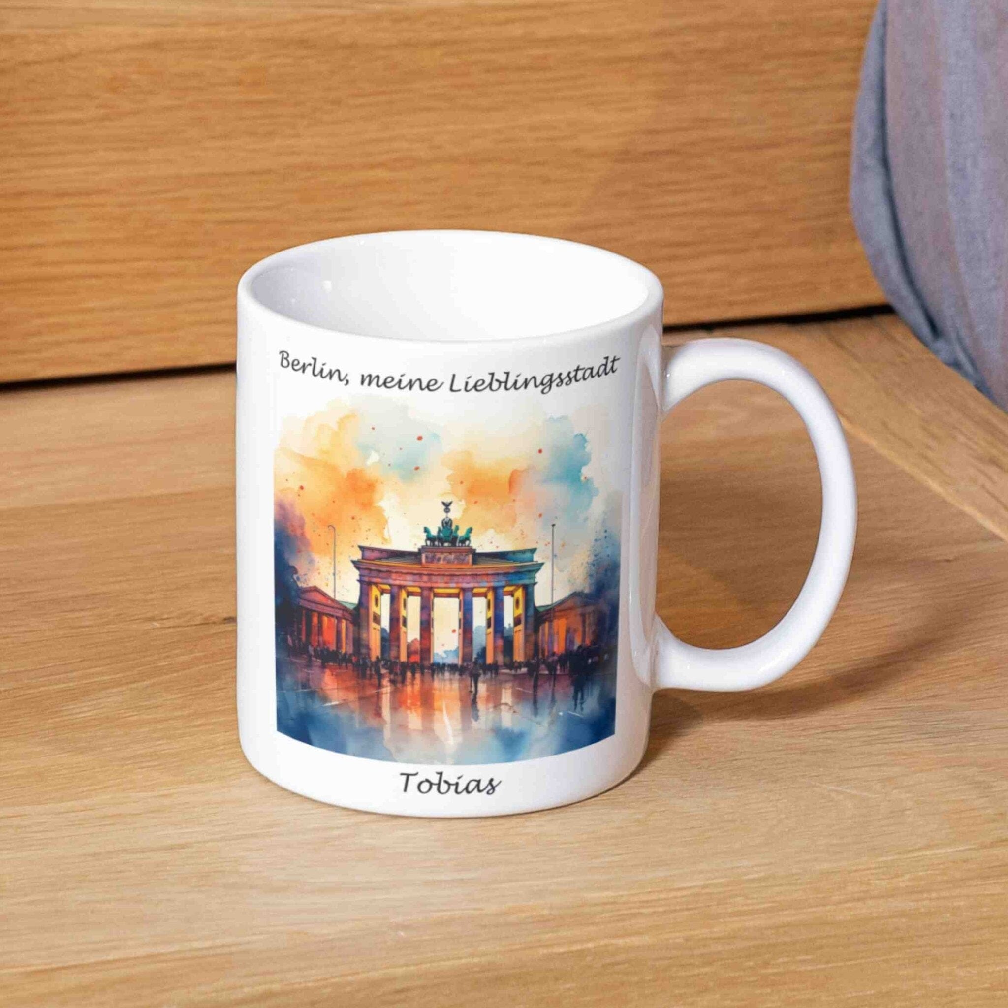 personalisierte Tasse Lieblingsstadt Berlin Villa-Schwein 