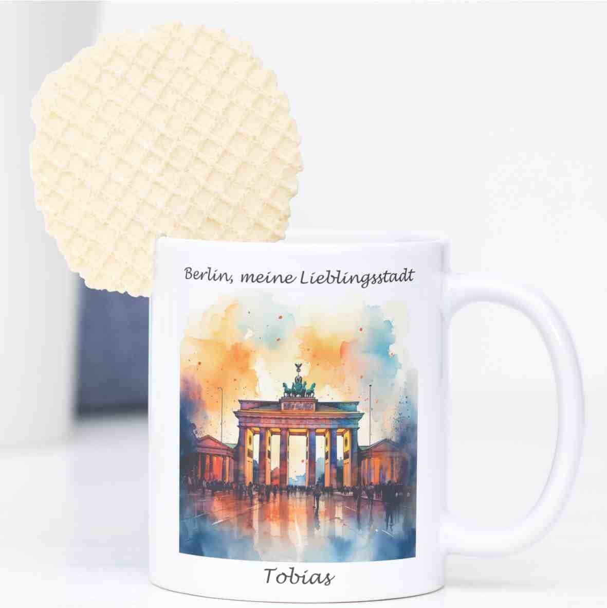 personalisierte Tasse Lieblingsstadt Berlin Villa-Schwein 