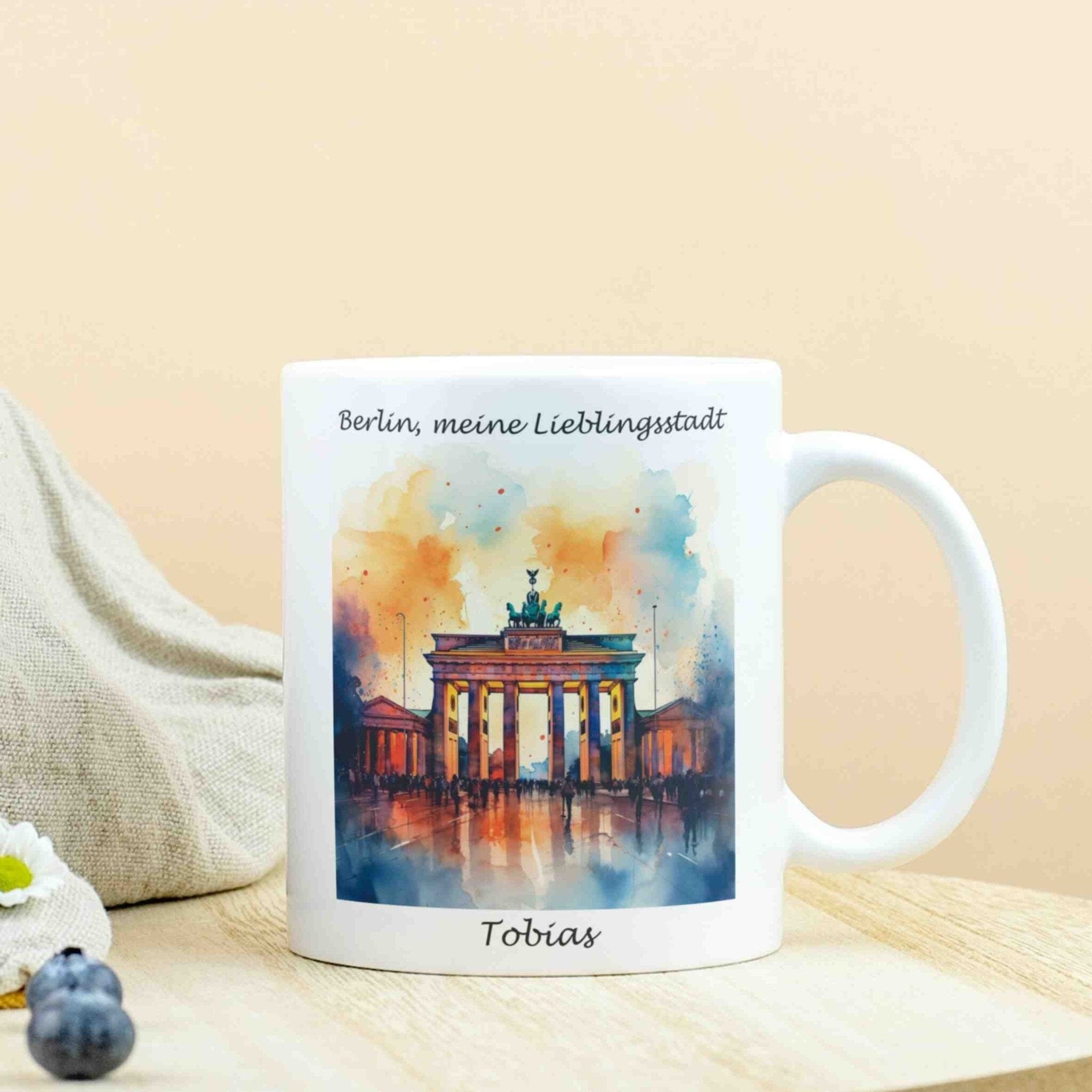 personalisierte Tasse Lieblingsstadt Berlin Villa-Schwein 