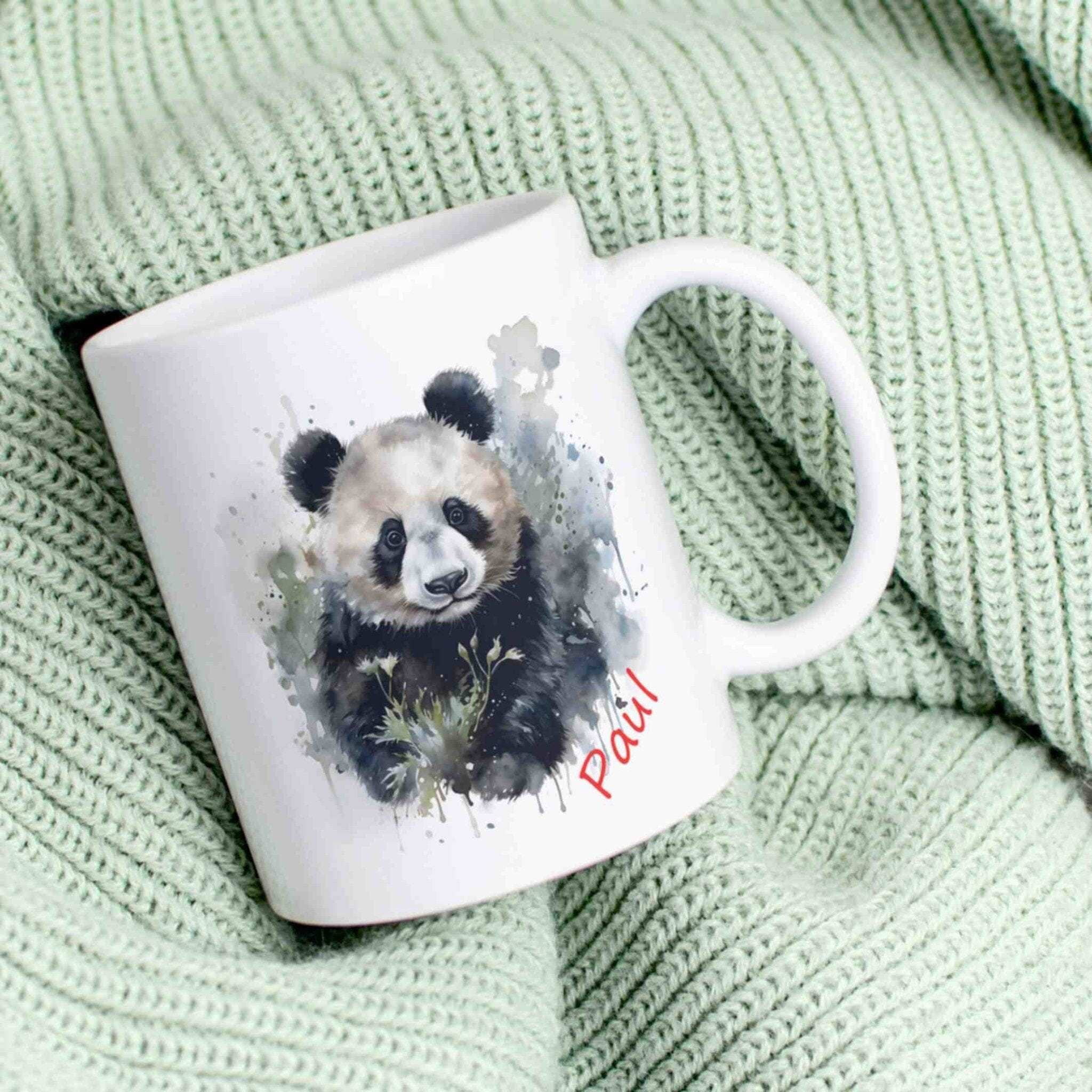 personalisierte Tasse Panda Rhein-Druck 