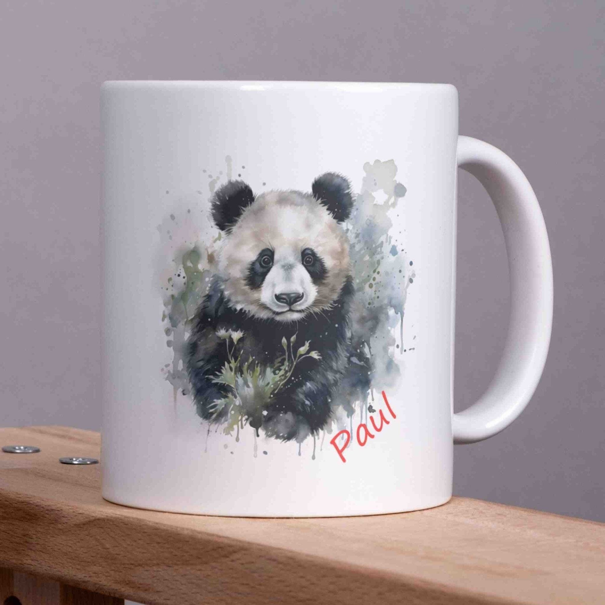 personalisierte Tasse Panda Rhein-Druck 