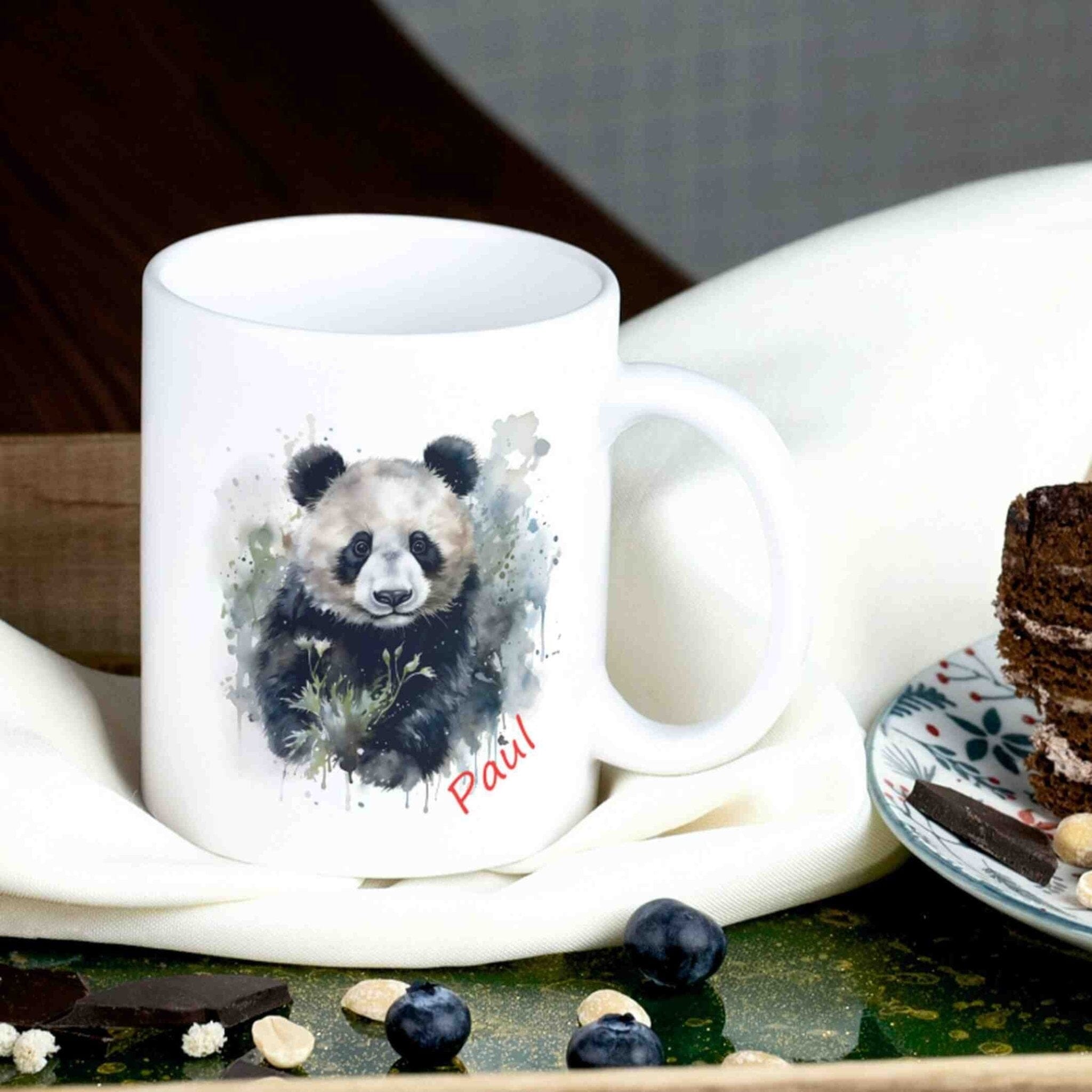 personalisierte Tasse Panda Rhein-Druck 