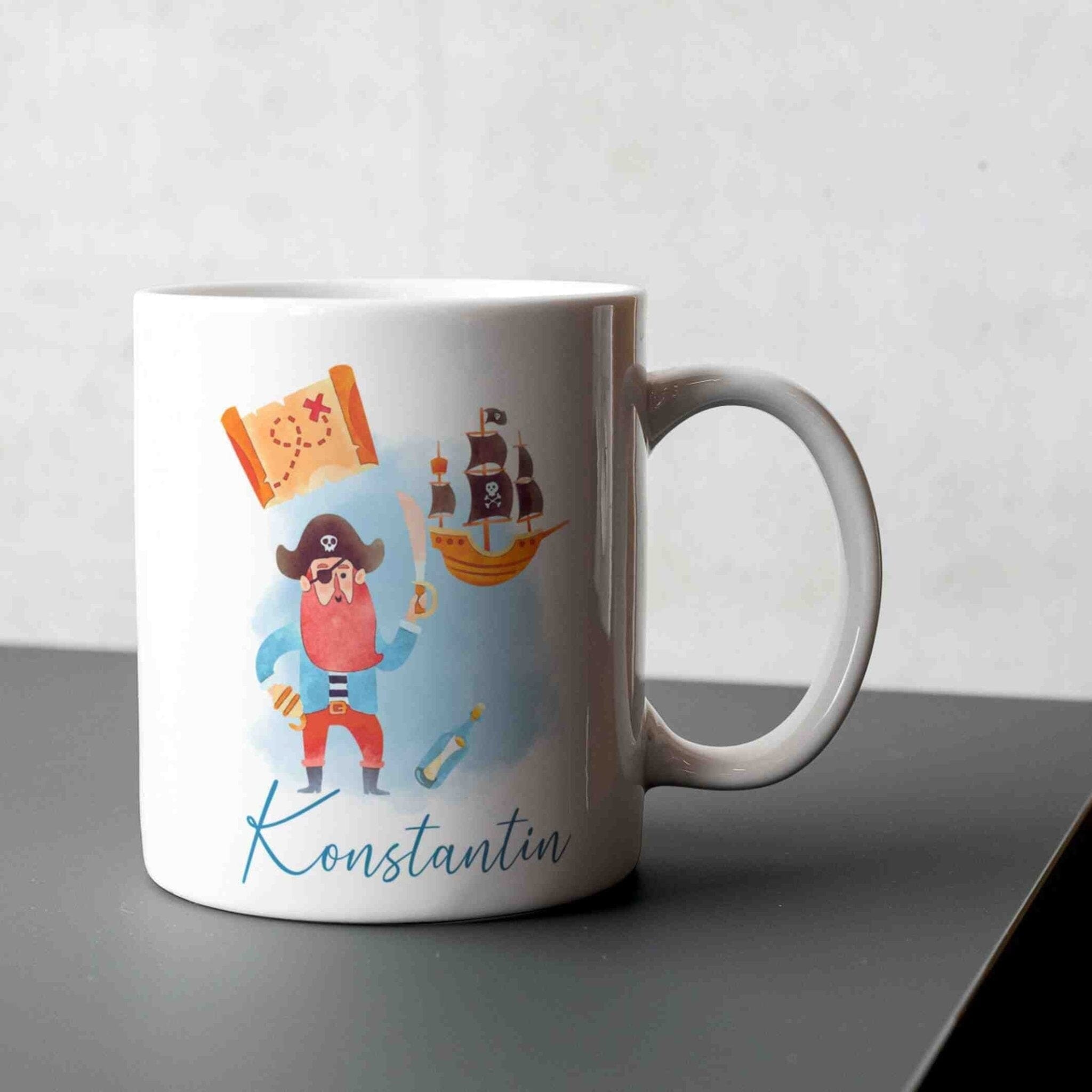 personalisierte Tasse Pirat Villa-Schwein 