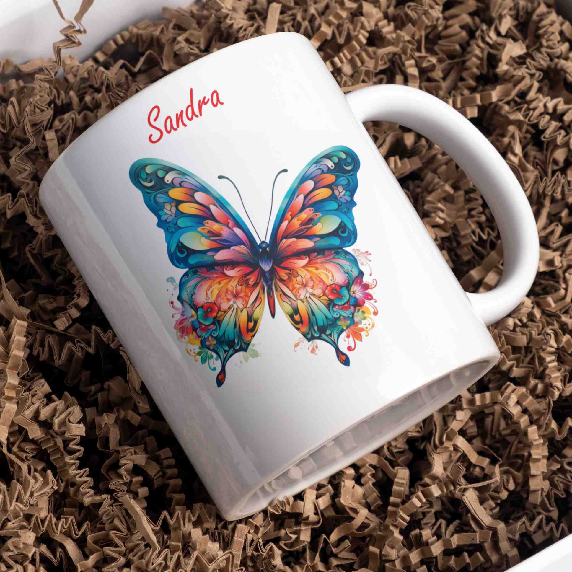 personalisierte Tasse Schmetterling (1) Villa-Schwein 