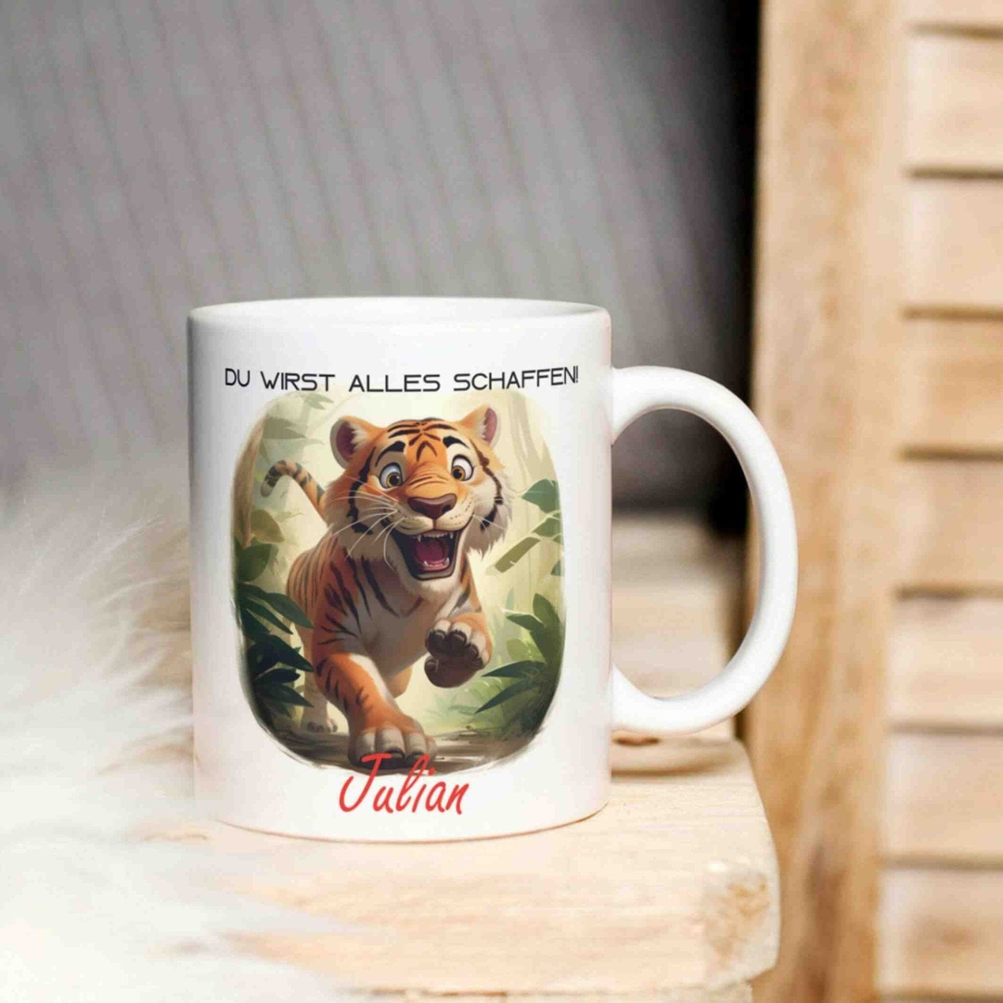 personalisierte Tasse Tiger Villa-Schwein 