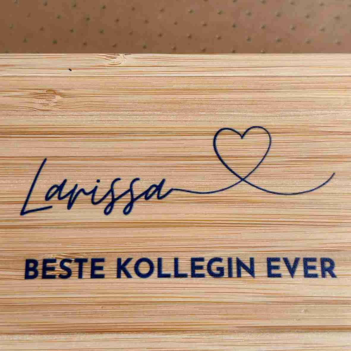 Personalisierte Brotdose - Name, Herz, Spruch BLAU.
