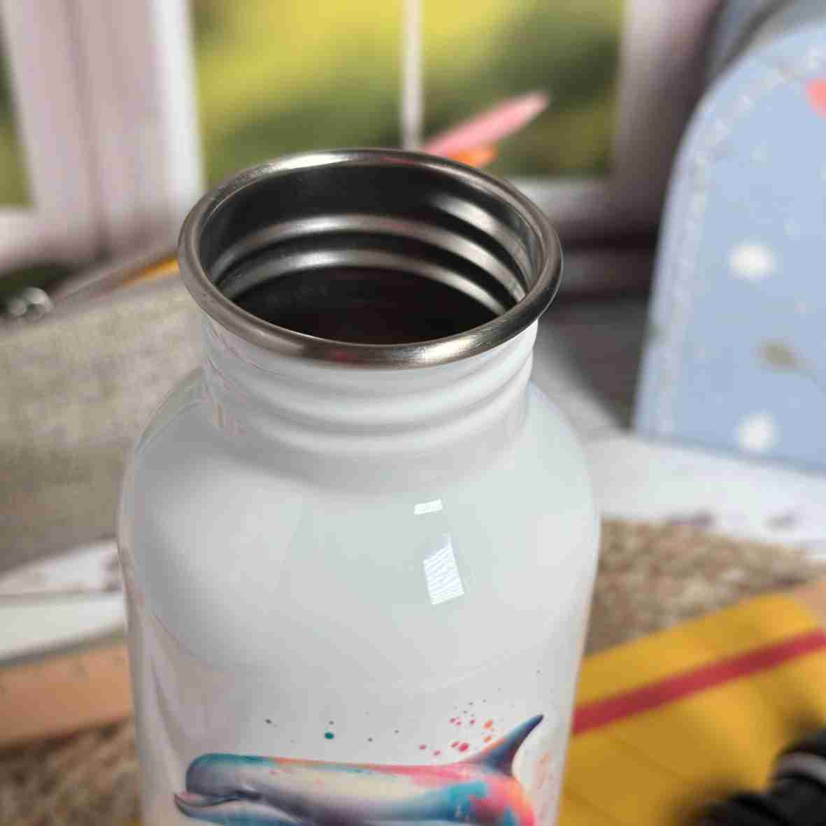 Personalisierte Edelstahl-Trinkflasche Delfin