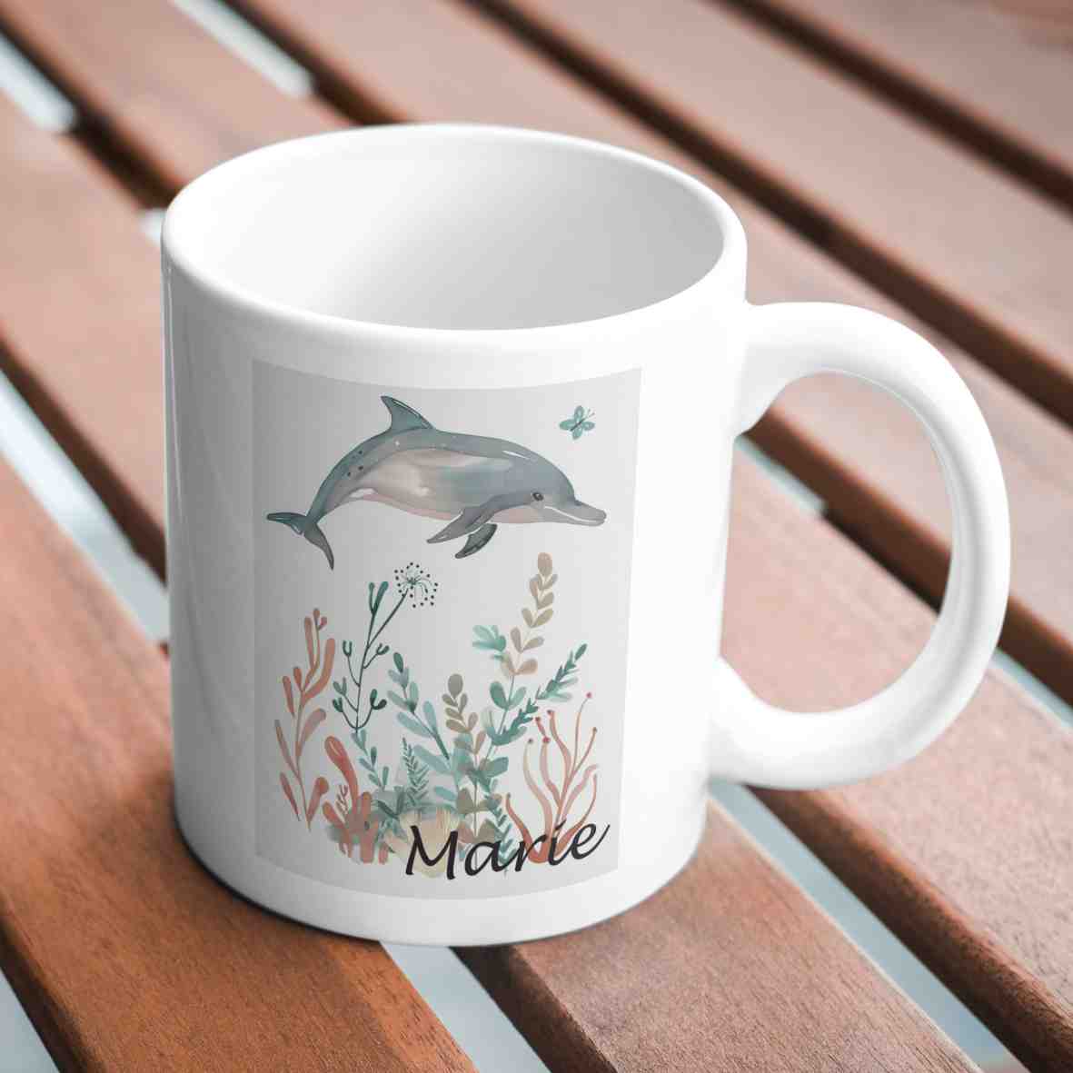 personalisierte Tasse Delfin 2 - Villa Schwein