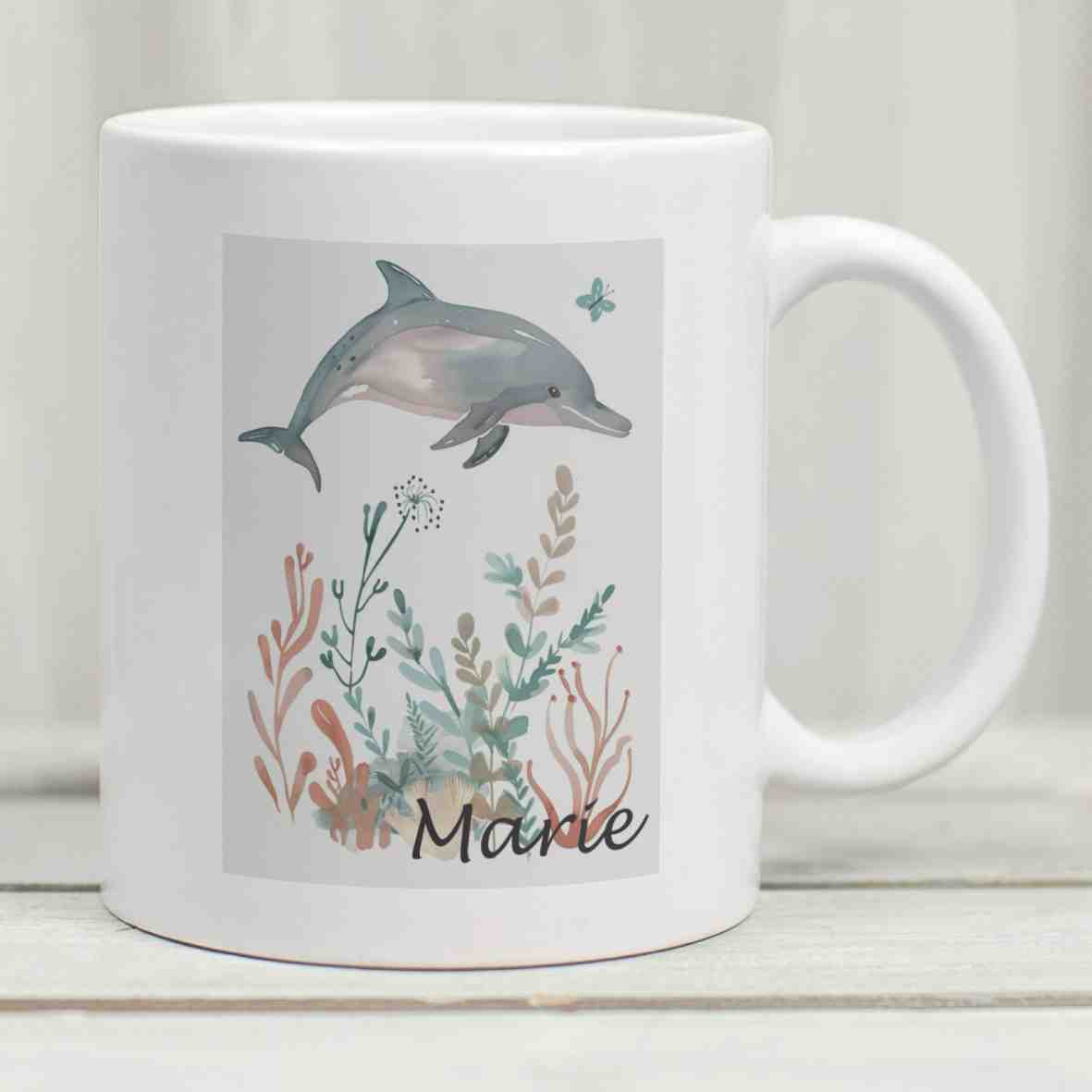 personalisierte Tasse Delfin 2 - Villa Schwein