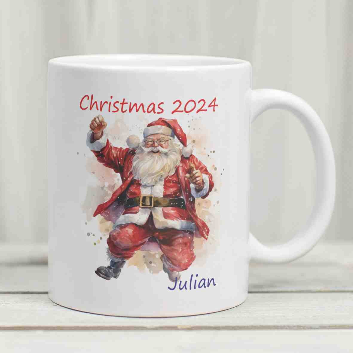 personalisierte Tasse Santa Claus Villa-Schwein