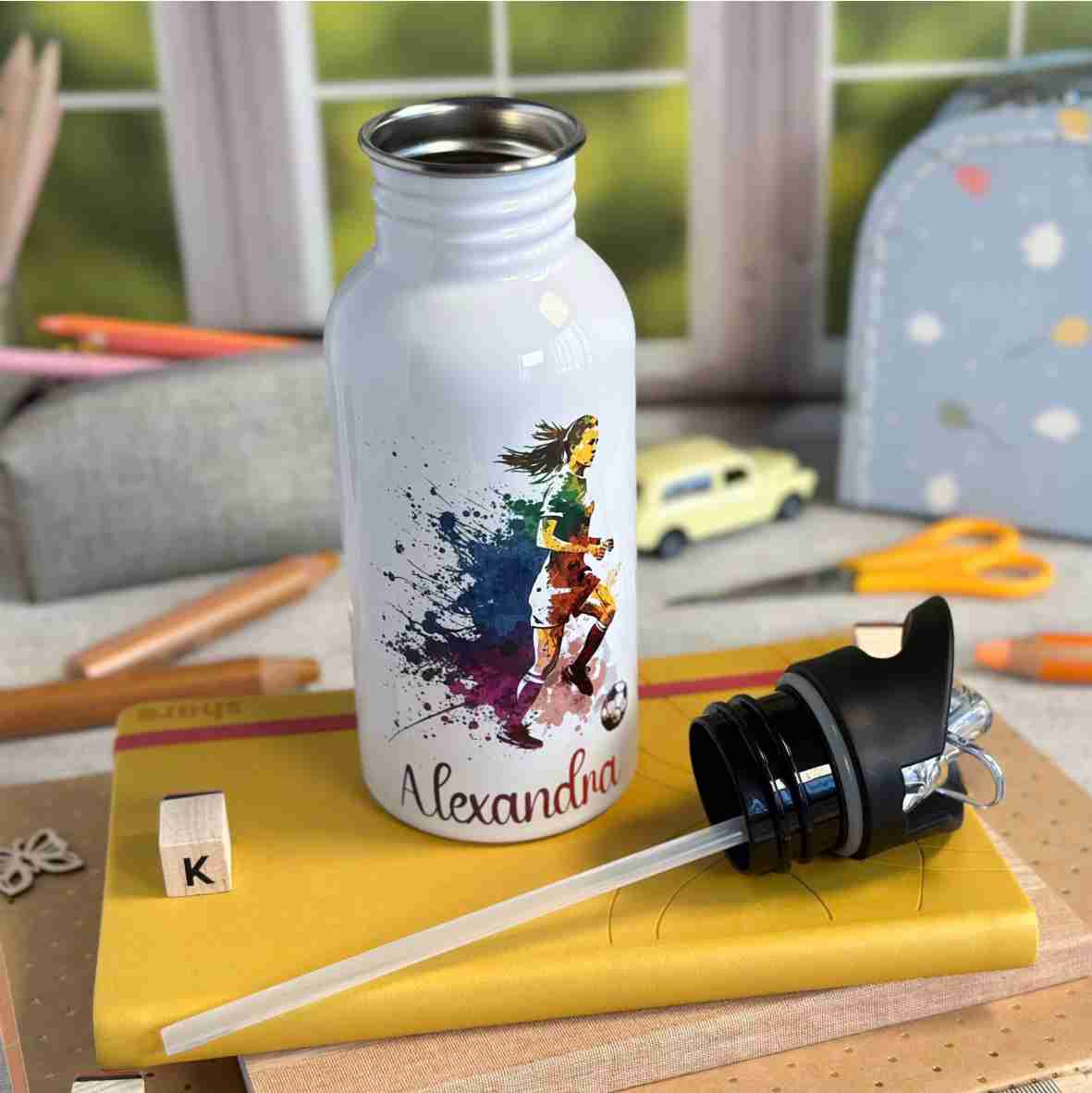 Trinkflasche Edelstahl Fußball – Alexandra