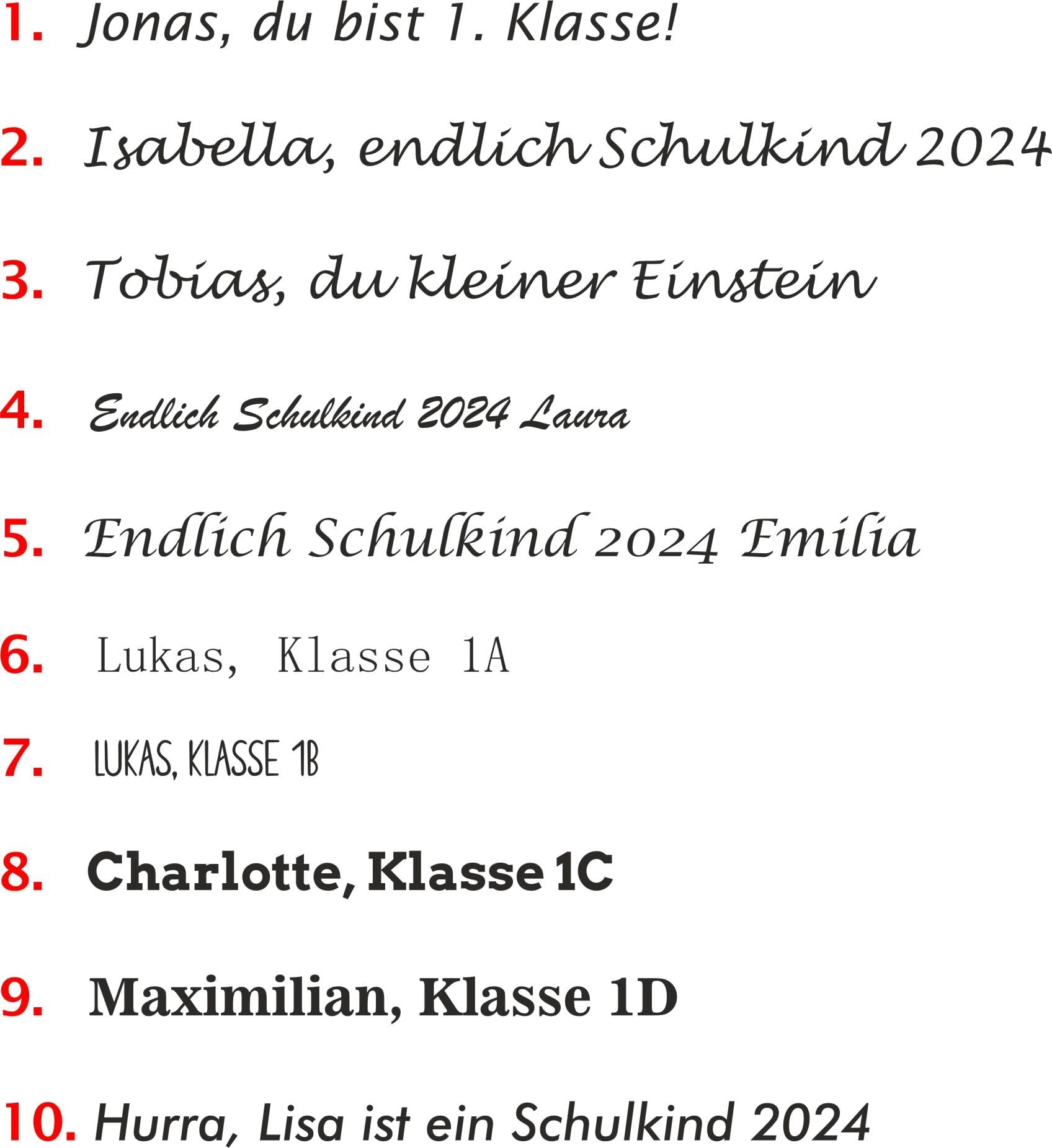 personalisierter Bleistift mit Radiergummi, 10 Stück Villa-Schwein 