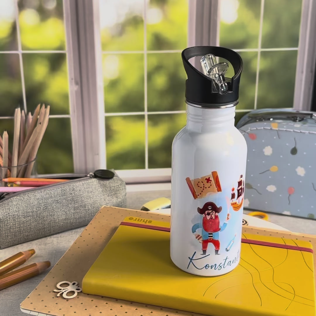 Trinkflasche Edelstahl Pirat – Konstantin