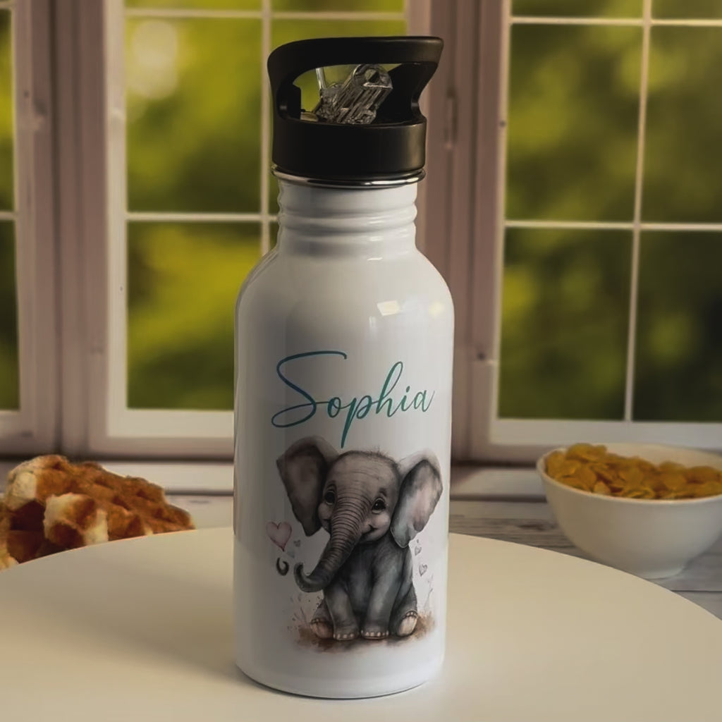 Edelstahl-Trinkflasche Elefant