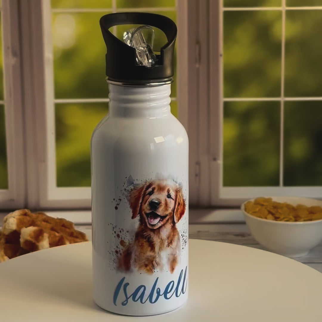 Edelstahl-Trinkflasche Hund