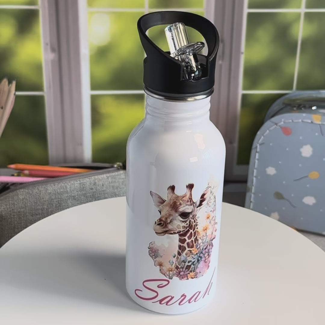 Trinkflasche Edelstahl Giraffe – Sarah