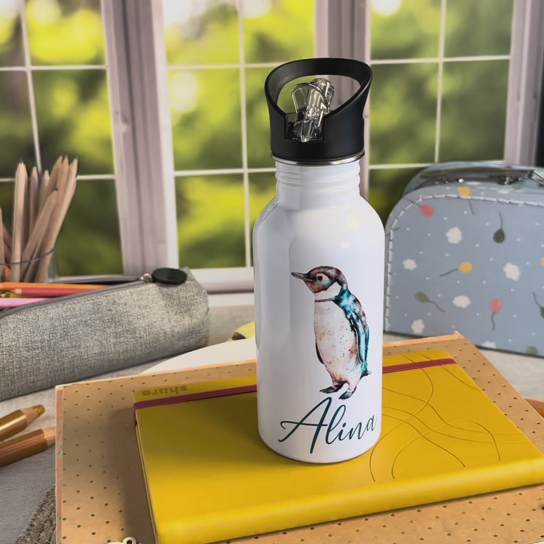 Trinkflasche Edelstahl Pinguin – Alina