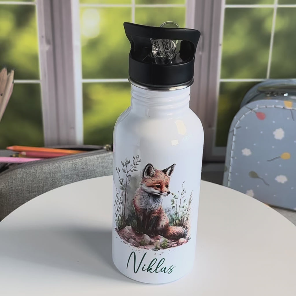 Trinkflasche Edelstahl Fuchs – Niklas