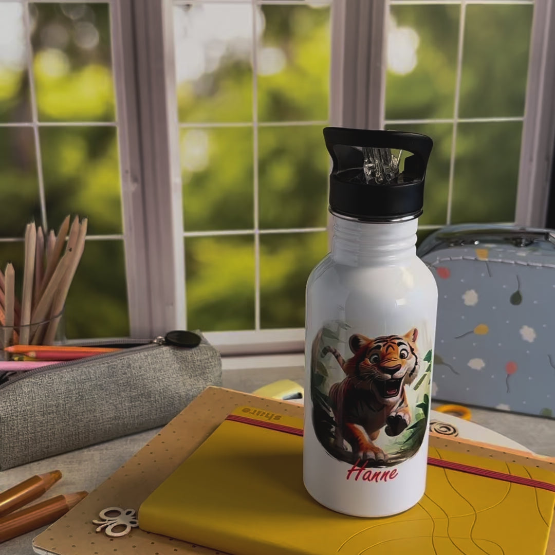 Trinkflasche Edelstahl Tiger – Hanne