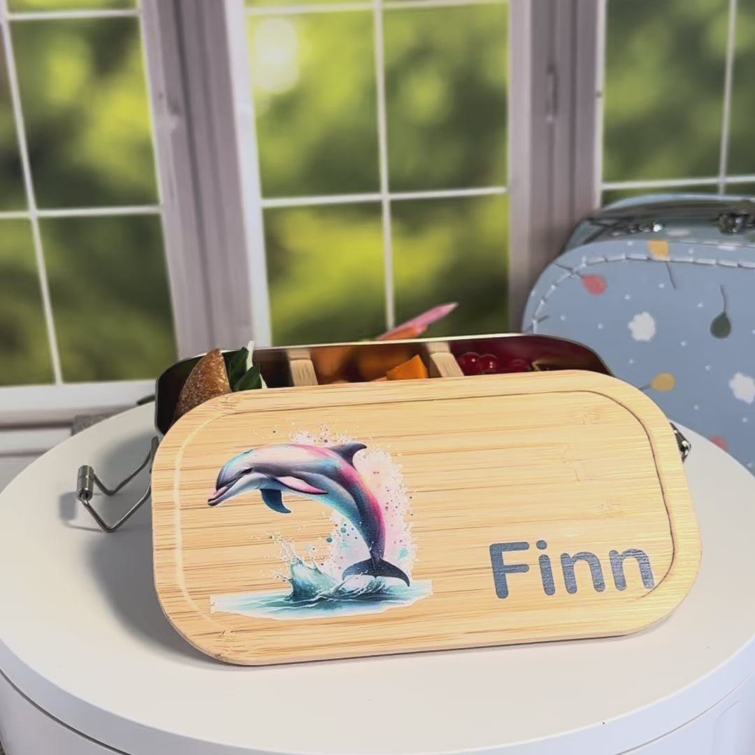 Personalisierte Delfin Brotdose Kinder