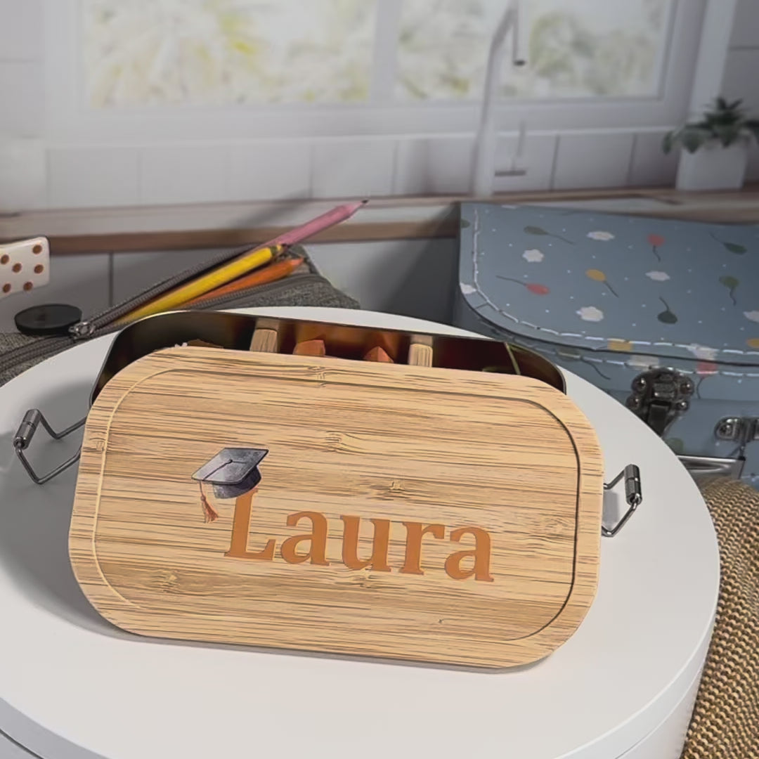 Brotdose Edelstahl Bambus – Laura